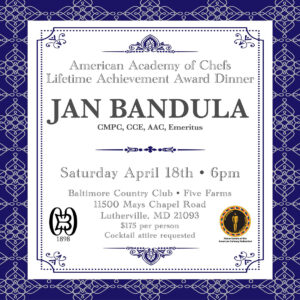 Master Chef Jan Bandula Receives the AAC Lifetime Achievement Award
